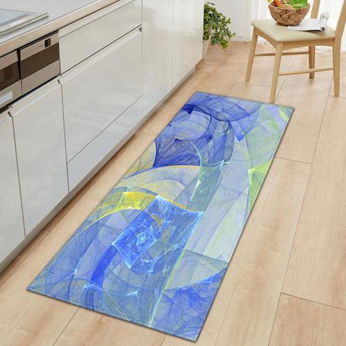 Geometrisch Blauw Groen Geel Vloerkleed / Tapijt Kleed Mat, Huis en Inrichting, Stoffering | Tapijten en Kleden, Nieuw, Rechthoekig