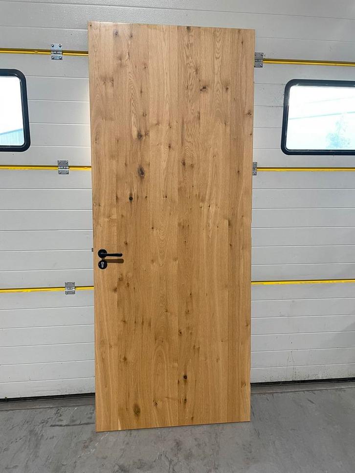 Mooie Eiken Fineer Binnendeur 231,5x93cm Incl. Dauby Beslag, Doe-het-zelf en Verbouw, Deuren en Horren, Zo goed als nieuw, Binnendeur