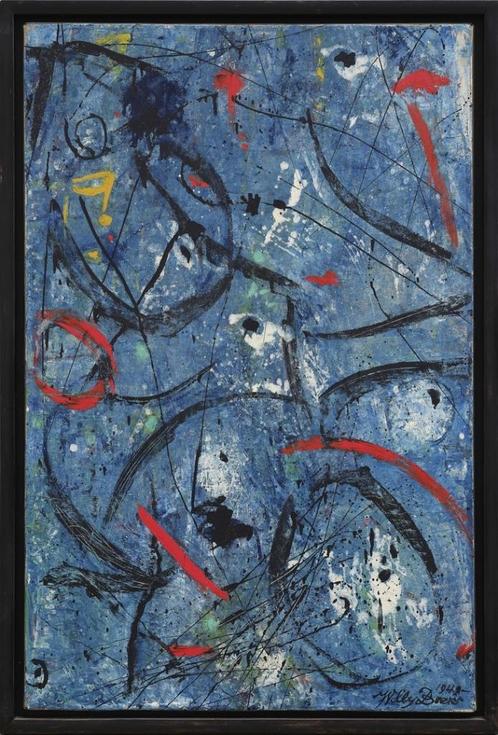 Origineel werk Willy Boers (1905-1978) - Olieverf op doek, Antiek en Kunst, Kunst | Schilderijen | Modern, Ophalen of Verzenden