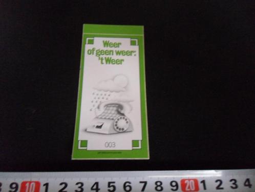 sticker ptt telecommunicatie groen 't weer 003 *, Verzamelen, Stickers, Zo goed als nieuw, Bedrijf of Vereniging, Ophalen