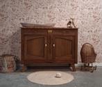 Vintage commode houtkleur met marmeren blad ‘Lev’, Kinderen en Baby's, Kinderkamer | Commodes en Kasten, 50 tot 70 cm, Josièfine Vintage Line