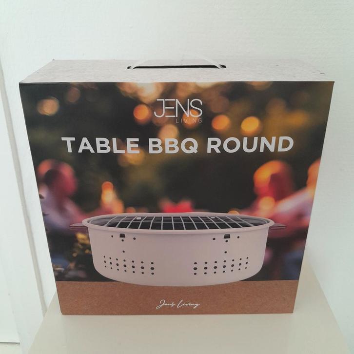 JENS Living houtskool tafel BBQ - Ronde BBQ - Tafel barbecue, Tuin en Terras, Houtskoolbarbecues, Nieuw, Ophalen of Verzenden