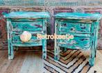 Shabby/Beachlook/Ibiza/Kastje/Nachtkastje, Ophalen of Verzenden, Zo goed als nieuw, Hout, Hout