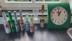 Heineken verzameling,  7 aparte bierflesjes, 1 glas, 1 klok, Ophalen of Verzenden