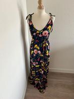 King Louie maat L blauwe maxi bloemen jurk 437
