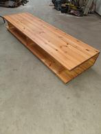 Radio-tv meubel, Ophalen, Gebruikt, Gelakt grenen en verrijdbaar, 50 tot 100 cm