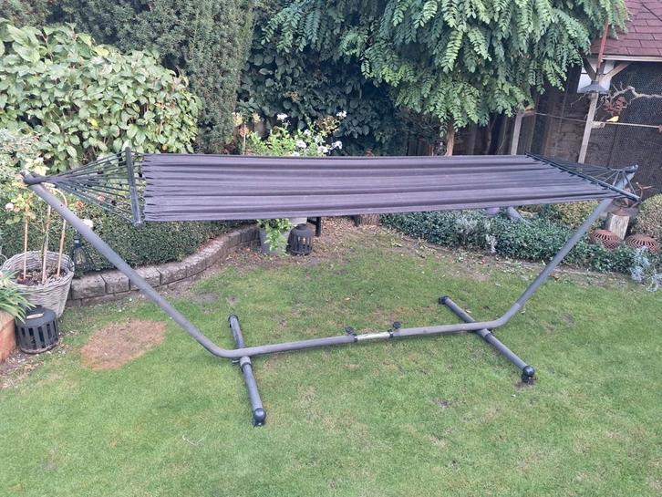 Hangmat met 2 hangdoeken, Tuin en Terras, Hangmatten, Gebruikt, Eenpersoons, Met standaard, Binnen, Buiten, Ophalen