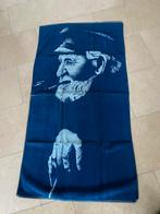 Vintage badlaken portret van schipper / zeeman, Ophalen of Verzenden, Gebruikt, Gebruiksvoorwerp