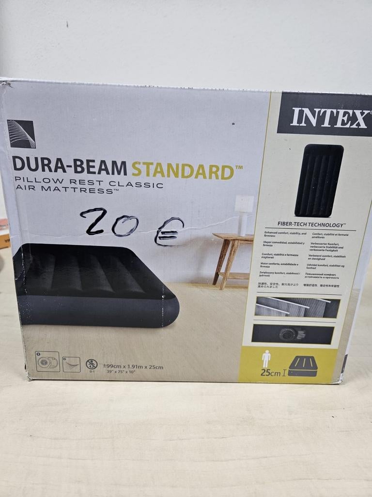 Intex Dura-Beam Standard Luchtbed - 1 Persoons, Ophalen of Verzenden, Nieuw, 1-persoons