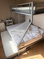 URGENT – Stapelbed + 3 Matrassen (90x200 & 140x200), Ophalen, Tweepersoons, 140 cm, Zo goed als nieuw