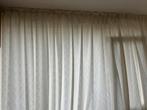 Witte/crème kamerbrede gordijnen met subtiel patroon, Ophalen, Gebruikt, 200 cm of meer, Wit