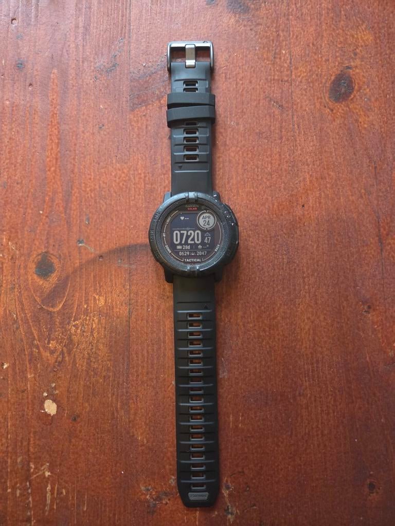 Garmin Instinct 2 Solar Tactical Smartwatch Zwart, Sieraden, Tassen en Uiterlijk, Sporthorloges, Conditie, Zwart, Garmin, Ophalen of Verzenden