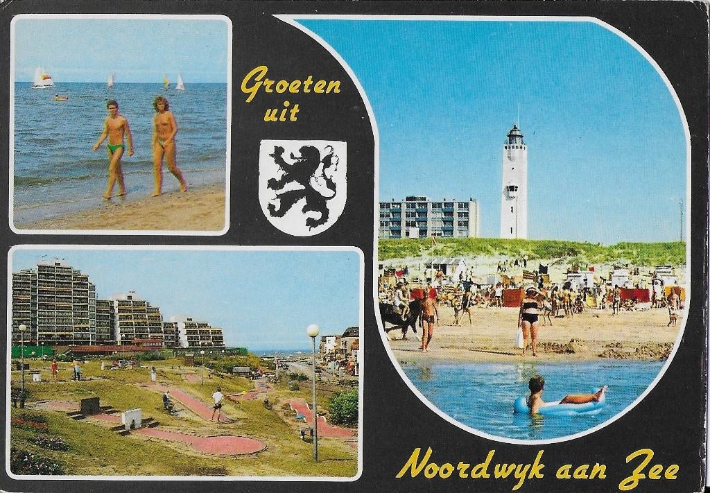 Ch547 Ongelopen ansichtkaart groeten uit noordwijk aan zee, Ophalen of Verzenden, 1980 tot heden, Ongelopen, Zuid-Holland