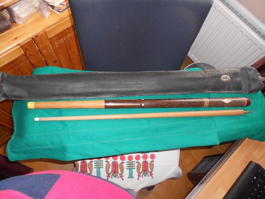 Biljart keu.Antieke Keu Parlemoer Inleg, Ophalen of Verzenden, Gebruikt, Keu of Ballen