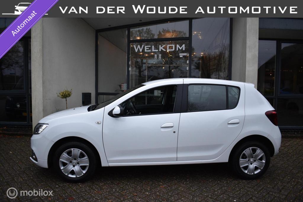 Dacia Sandero 0.9 TCe Easy-R |Automaat|Airco|Cruise!, Auto's, Stof, Euro 6, Wit, Origineel Nederlands