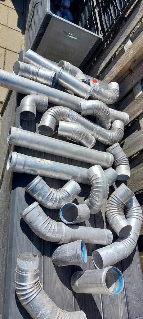 Aluminium CV ketel rookafvoer of afzuigsystemen MOET WEG, Doe-het-zelf en Verbouw, Buizen en Afvoer, Ophalen, Overige typen, Aluminium