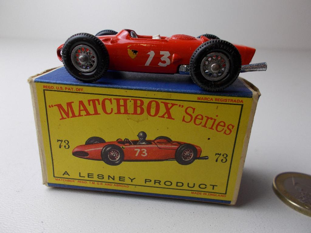 1963 Matchbox Series Lesney Nr. 73 FERRARI + ORIG. DOOSJE!