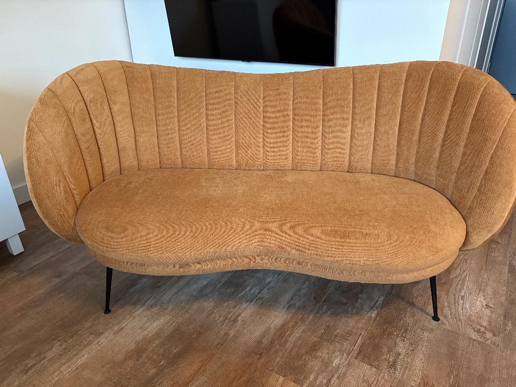 Bank 2-zits Sofa Company Flora en poef Faith, Ophalen, Tweepersoons, 75 tot 100 cm, Zo goed als nieuw