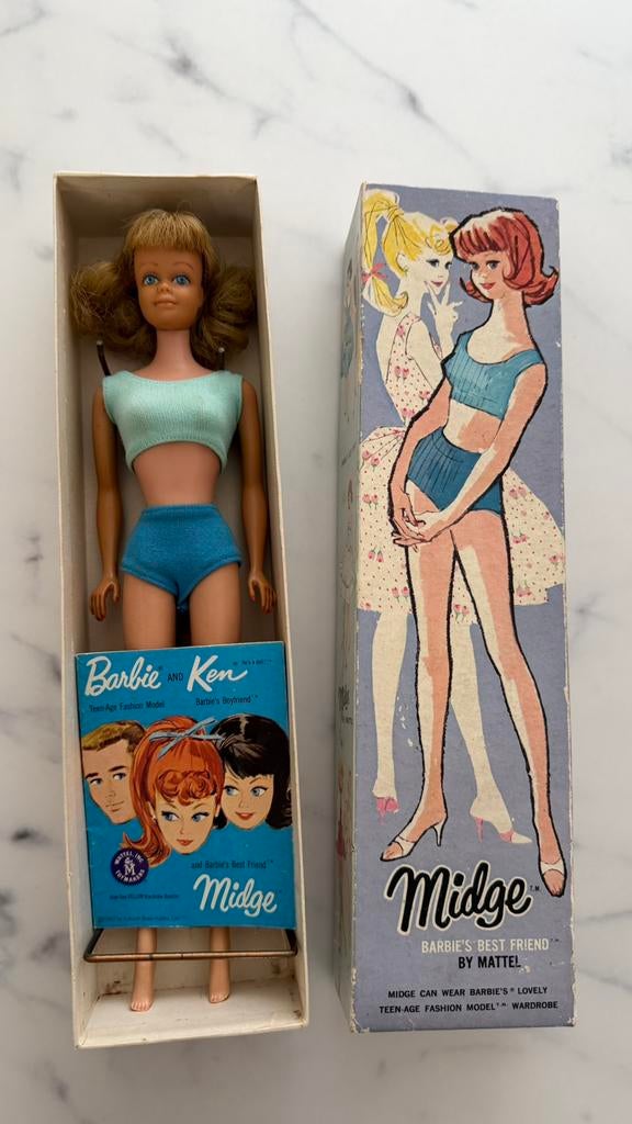 Barbie Japan MIDGE 60’s in originele doos, Ophalen of Verzenden, Gebruikt, Pop