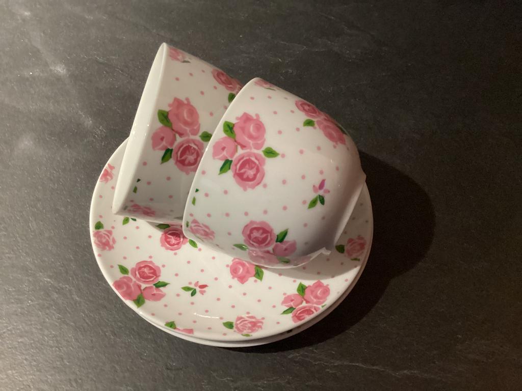 Kop en schotel, Overige materialen, Ophalen of Verzenden, Zo goed als nieuw, Overige stijlen