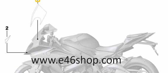 STIKKER BMW S1000RR RECHTS OE 51148551916 NIEUW, -, -, Nieuw, Ophalen of Verzenden