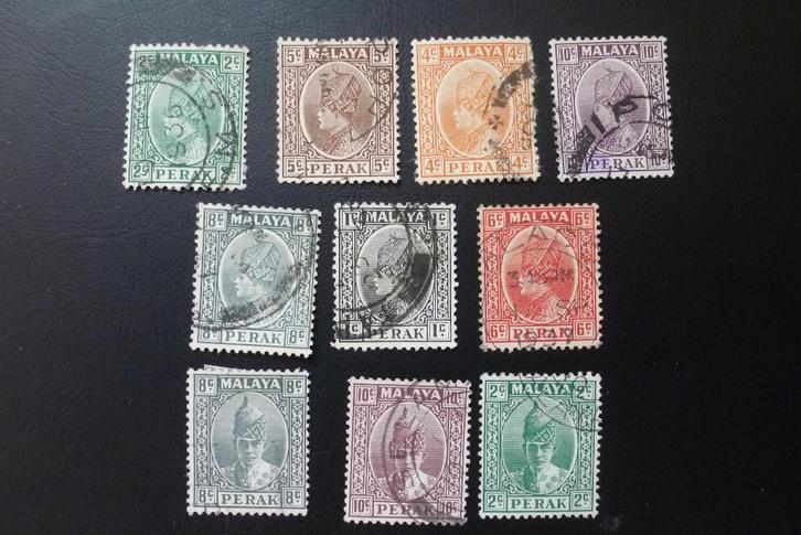 Engelse kolonie. Perak 1935 /36, Postzegels en Munten, Postzegels | Azië, Gestempeld, Zuidoost-Azië, Verzenden