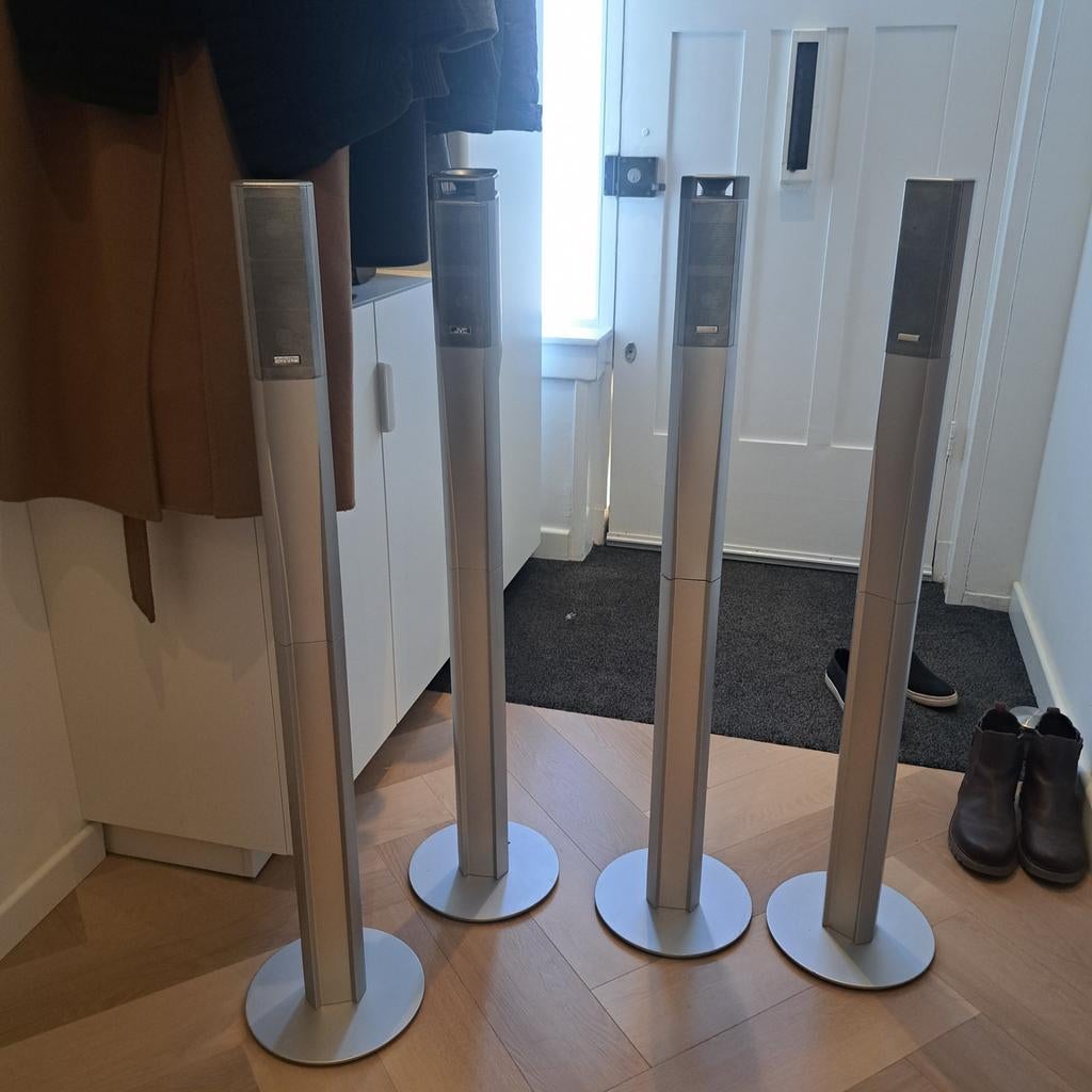 JVC Surround Sound Speakers - 4 Stuks, Gebruikt, JVC, Ophalen of Verzenden, Minder dan 60 watt