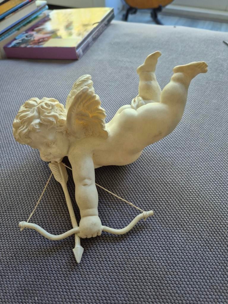 Vintage Cupido Beeldje met Boog en Pijl, Antiek en Kunst, Ophalen of Verzenden