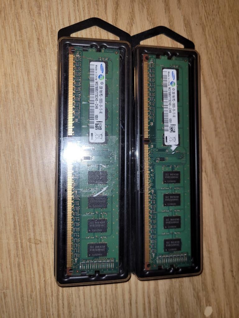 4gb geheugenmodules (2x2gb) pc3 10600 Samsung, DDR3, Ophalen of Verzenden, Zo goed als nieuw, Desktop
