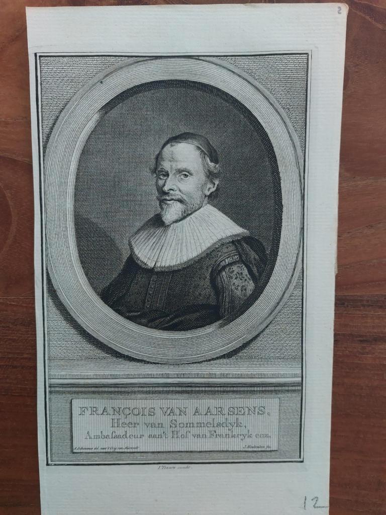 2 / Portret van Francois van Aarsens Sommeldijk J. Wagenaar, Antiek en Kunst, Ophalen of Verzenden