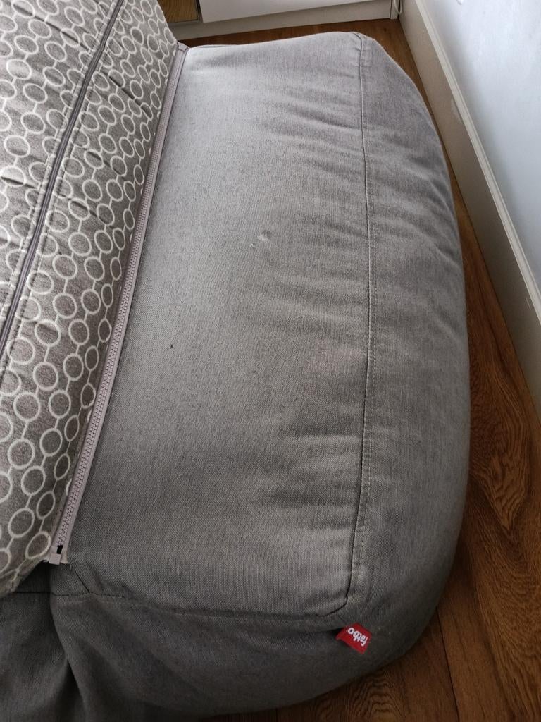 Fatboy Tsjonge loungebank, Grijs met Hoofdsteun, Ophalen of Verzenden, Gebruikt, Grijs, Zitzakstoel