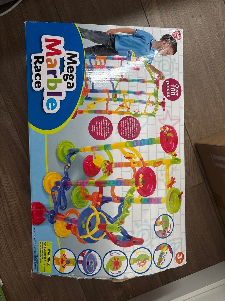Mega Marble Race knikkerbaan, meer dan 100 onderdelen, Ophalen of Verzenden, Gebruikt, Jongen of Meisje