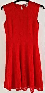 Rode jurk kant zonder mouwen Anna Field maat 38, Maat 38/40 (M), Anna Field, Ophalen of Verzenden, Zo goed als nieuw