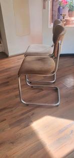 Gispen stoelen, Huis en Inrichting, Stoelen, Ophalen, Bruin, Vintage, Zo goed als nieuw