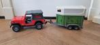 Bruder Schleich jeep auto trailer, Ophalen, Gebruikt