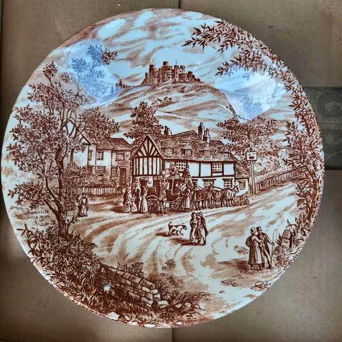 Delen jachtservies bruin, Huis en Inrichting, Keuken | Servies, Overige stijlen, Porselein, Ophalen of Verzenden