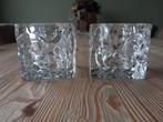 2 kristallen waxinelichthouder, Huis en Inrichting, Woonaccessoires | Kandelaars en Kaarsen, Ophalen of Verzenden, Overige materialen