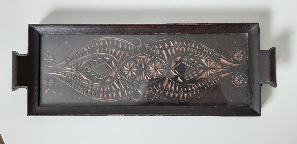 Antiek eikenhouten dienblad, Antiek en Kunst, Ophalen of Verzenden