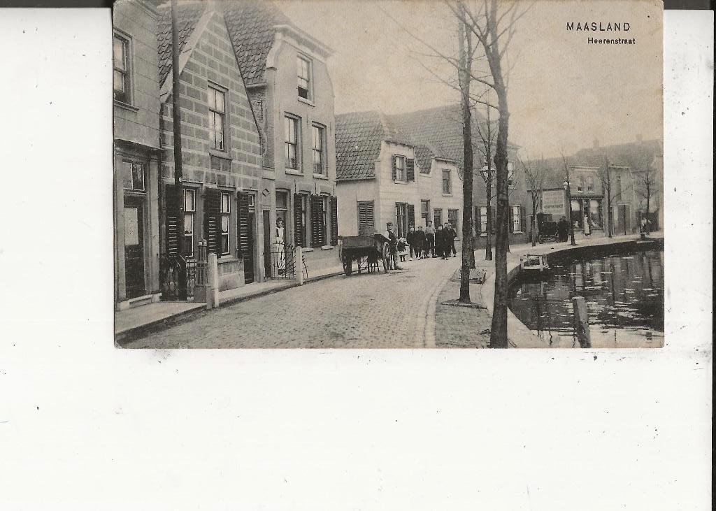 Maasland Heerenstraat  Wiest, Ophalen of Verzenden, Voor 1920, Gelopen, Zuid-Holland