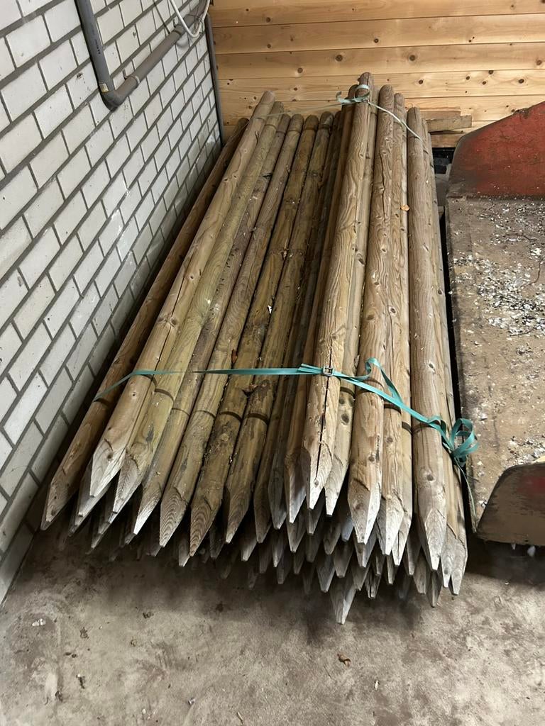 Weidepalen 7x250, Tuin en Terras, Ophalen, Nieuw, 250 cm of meer, Palen