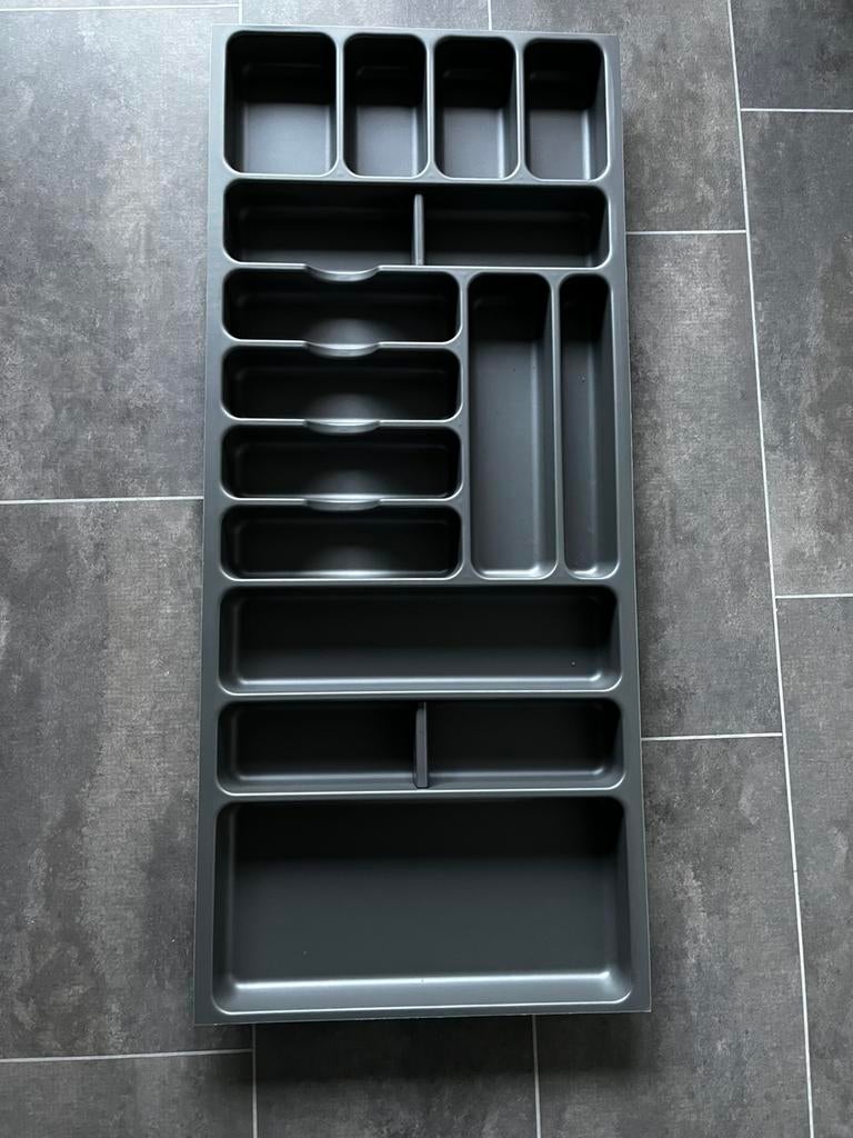 NIEUW: Orga-Box besteklade / bestekinzet - 48x111 cm / grijs, Ophalen, Nieuw, Grijs