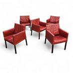 Set of 5 Gerard van den Berg 'Fellini' eetkamer stoelen, Huis en Inrichting, Ophalen, Gebruikt, Bruin, Leer