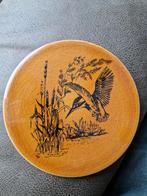 Vintage onderzetter IJsvogel, Ophalen of Verzenden, Rond