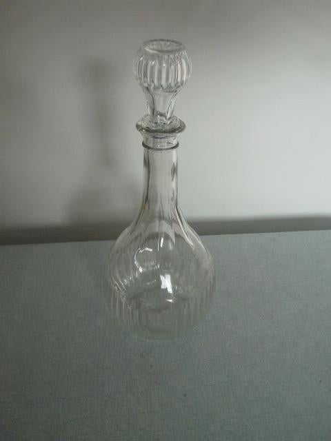 mooie vierkant karaf of whisky karaf  met stolp, Ophalen of Verzenden