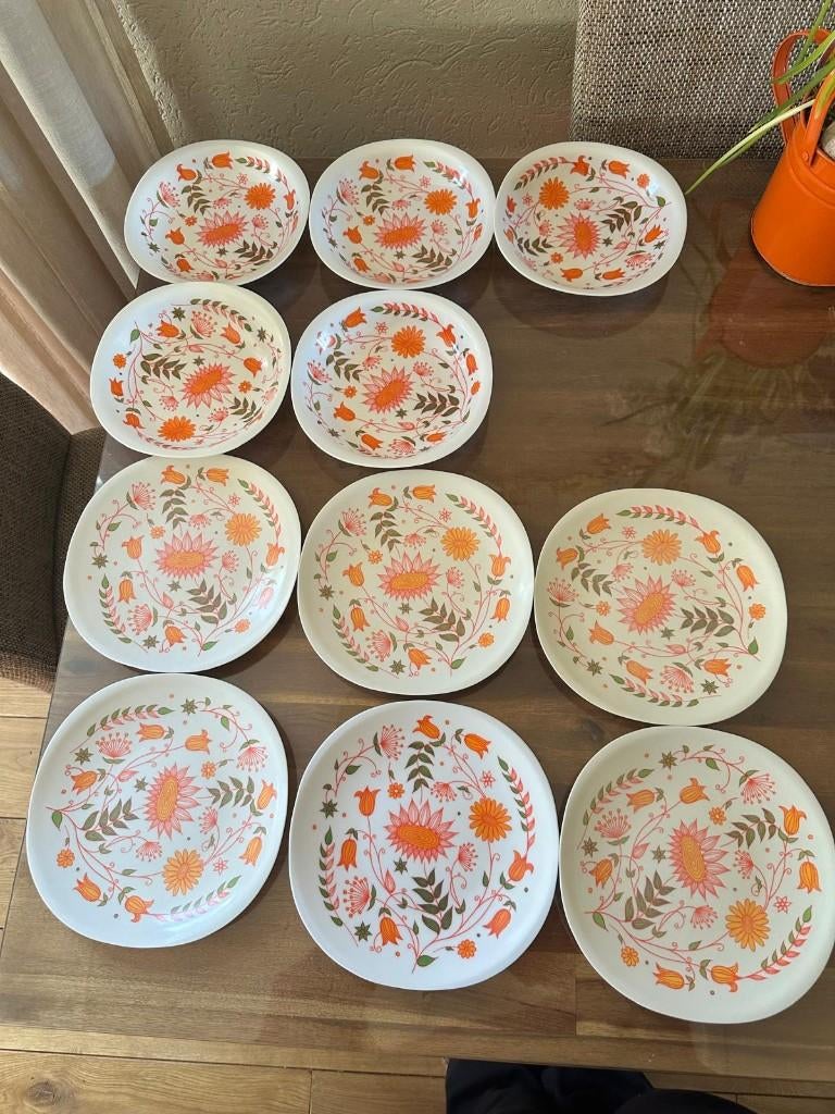 Voluform melamine servies camping retro vintage bord beker, Caravans en Kamperen, Ophalen