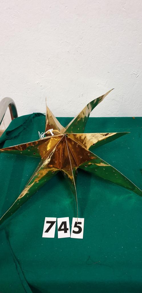 745 ] kerstster goud kleurig retro, Diversen, Kerst, Ophalen of Verzenden, 'T Olde Gre-j, Info@toldegrej.nl, Endepoelstraat 20f Didam