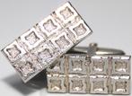 Schitterende Retro Massief Zilveren Manchetknopen, Sieraden, Tassen en Uiterlijk, Manchetknopen, Ophalen of Verzenden, Zo goed als nieuw