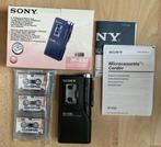 SONY M-430 Microcassette recorder. Incl. 3 microcassettes, Audio, Tv en Foto, Walkmans, Discmans en Minidiscspelers, Ophalen of Verzenden