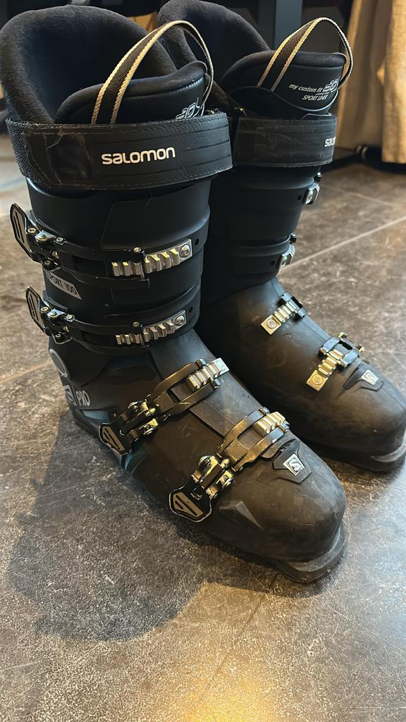 Salomon skischoenen voor brede voeten, maat 45 (29,5), 160 tot 180 cm, Gebruikt, Schoenen, Skiën