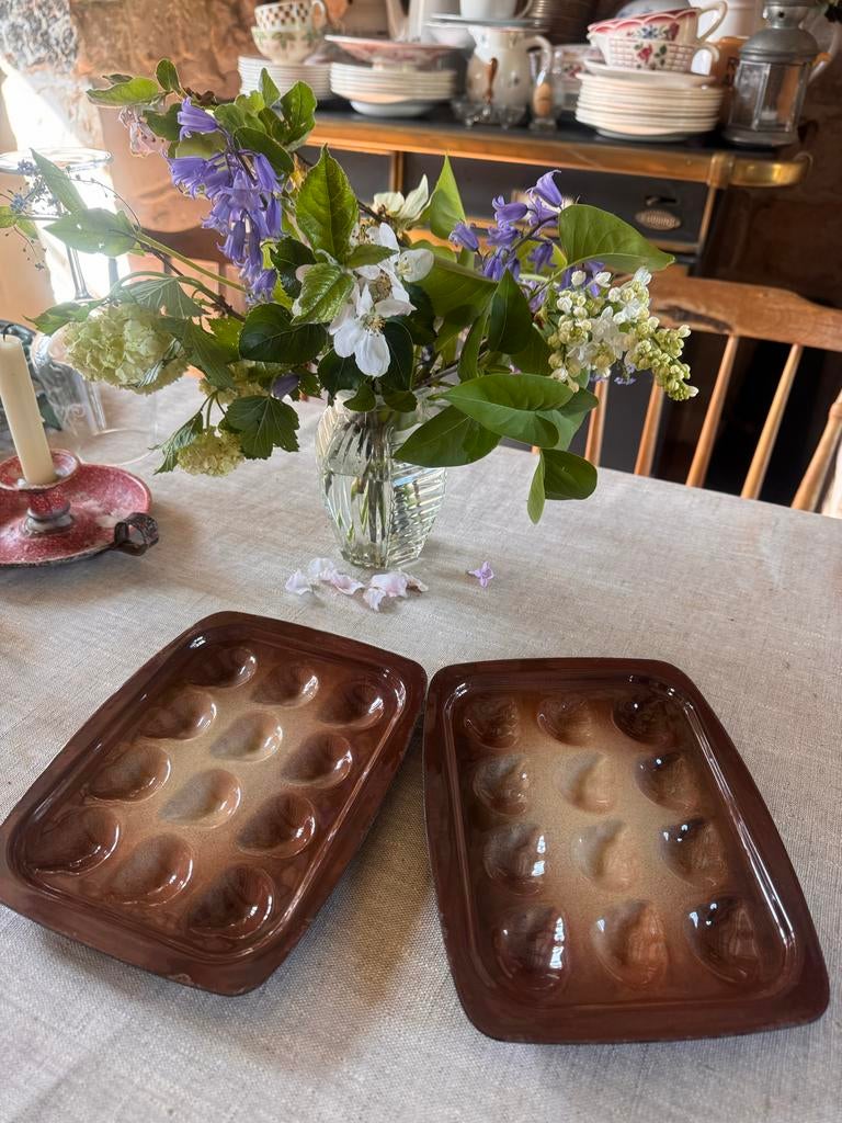 Vintage emaille escargot schaaltjes uit Frankrijk, Ophalen of Verzenden